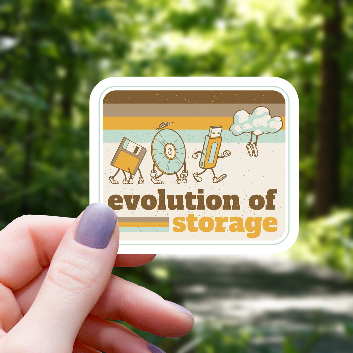 Evolution of Computer Storage Sticker