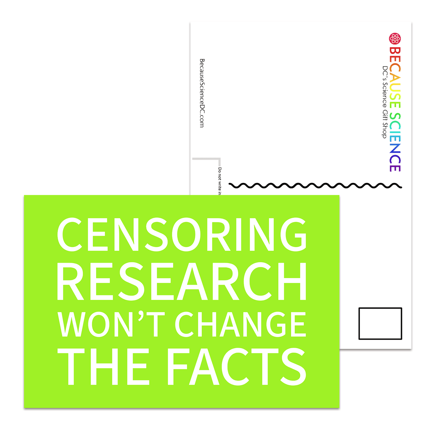 Censoring Research Won't Change the Facts - Postcard