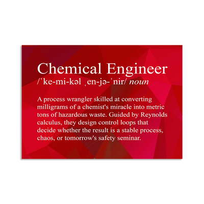 Chemical Engineer Snarky Definition - Vinyl Sticker