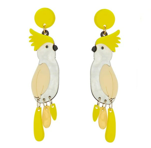 Cockatoo Statement Earrings