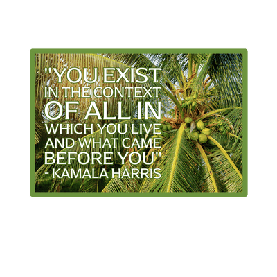 You Exist, Kamala Harris Quote (coconut) - Vinyl Sticker
