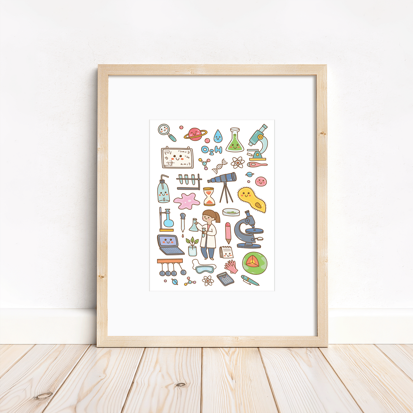 Happy Science 2 - 5x7 matted to 8x10 Print - Ready for Framing