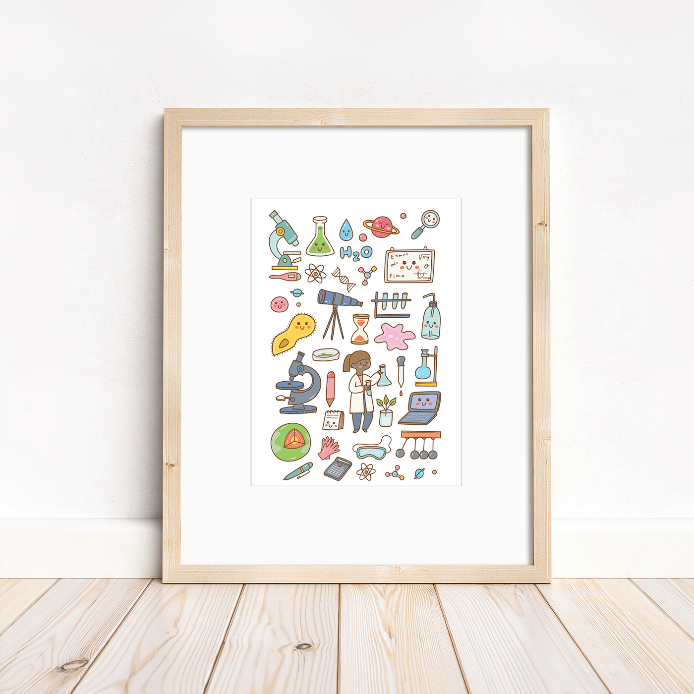 Happy Science 1 - 5x7 matted to 8x10 Print - Ready for Framing