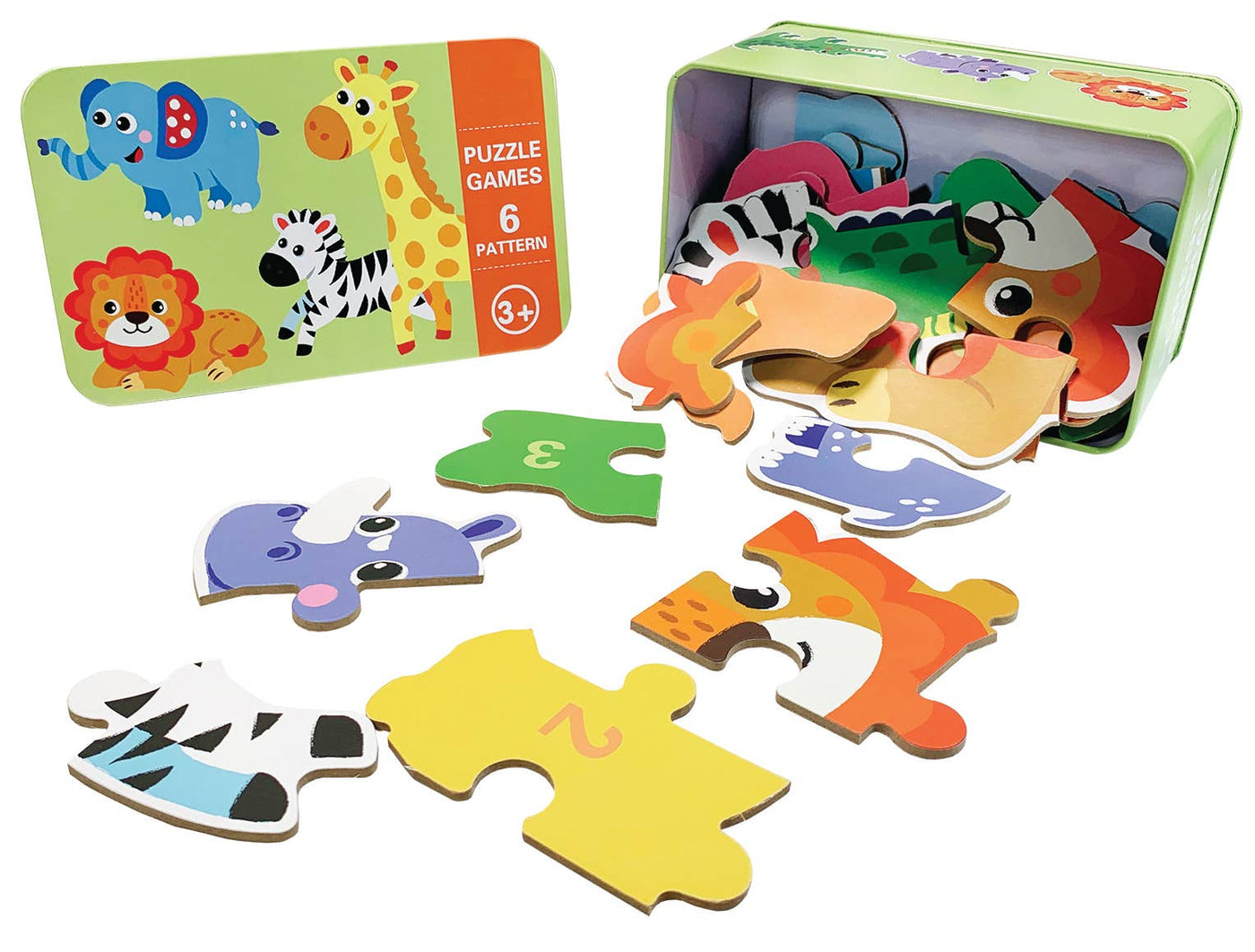 Zoo Animals - Puzzle in a Tin