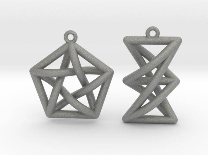 Gray Forbidden Subgraph Earrings
