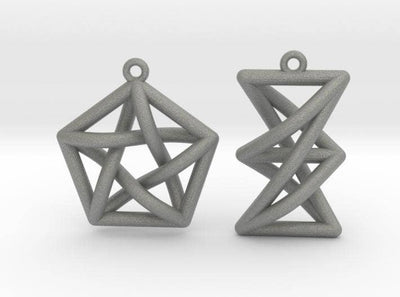 Gray Forbidden Subgraph Earrings