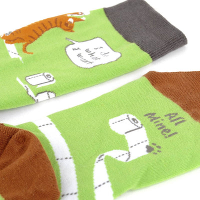 Unisex Covid-19 - Toilet Paper Socks: L/XL