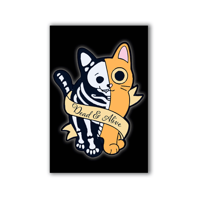 Dead & Alive Cat - 2x3 Magnet