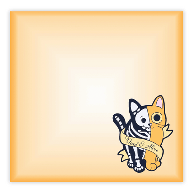Dead & Alive Cat - Sticky Notes