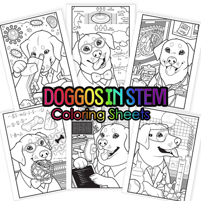 The STEM Dogs: Coloring Sheet Set