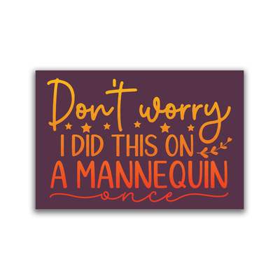 Don't Worry I Did This On a Mannequin - 2x3 Magnet