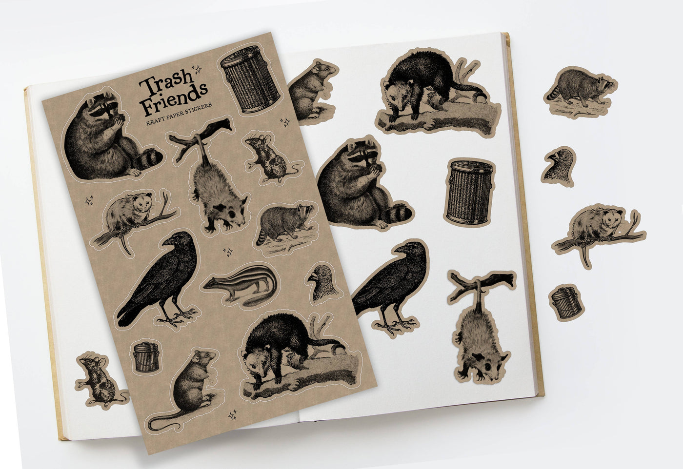 Trash Friends Vintage Sticker Sheet
