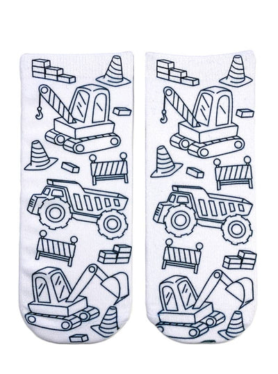 Tractor Zone DIY Coloring Socks