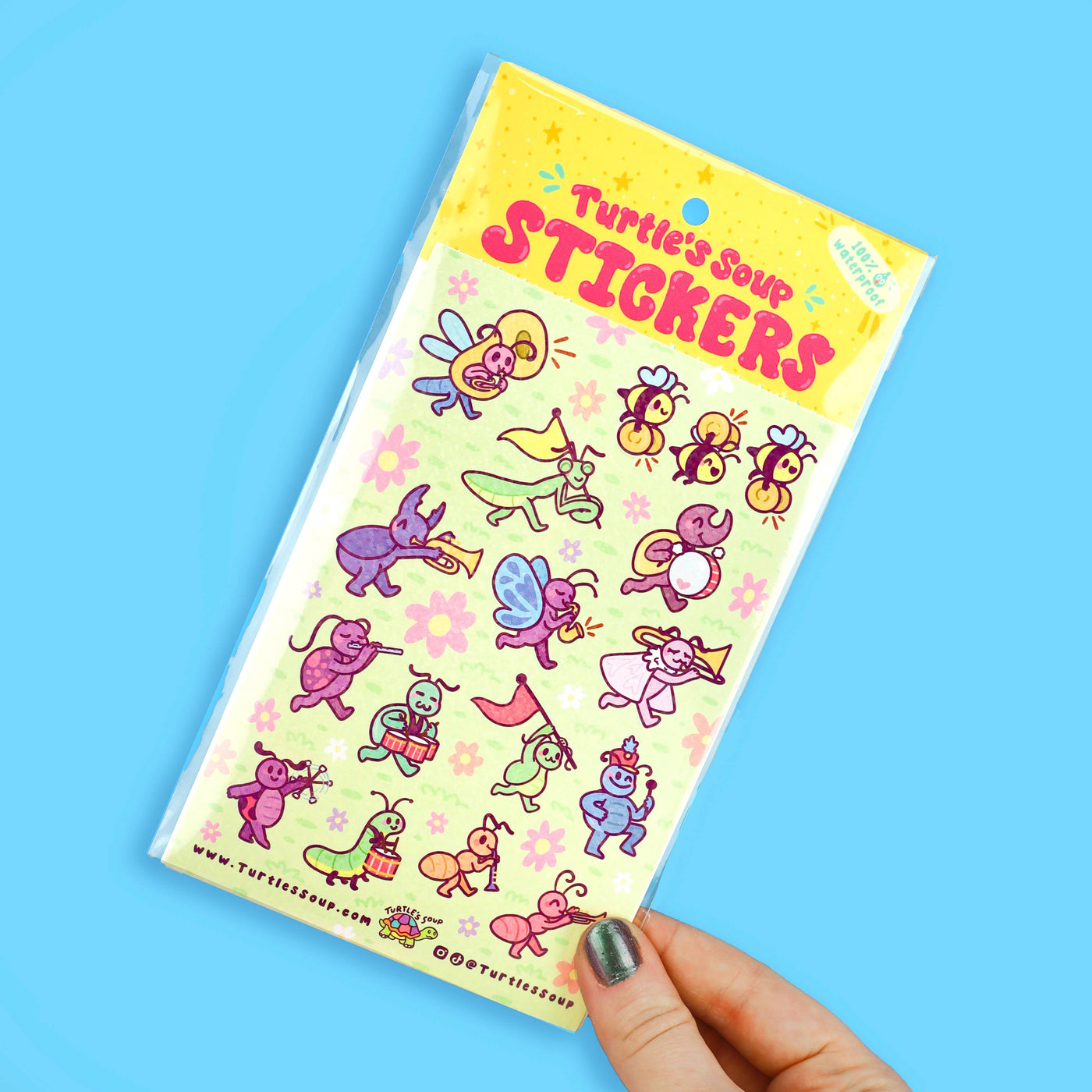 Bug Band Glitter - Vinyl Sticker Sheet