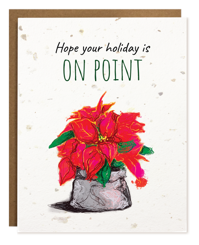 On Point Pointsetta | Plantable Holiday Card
