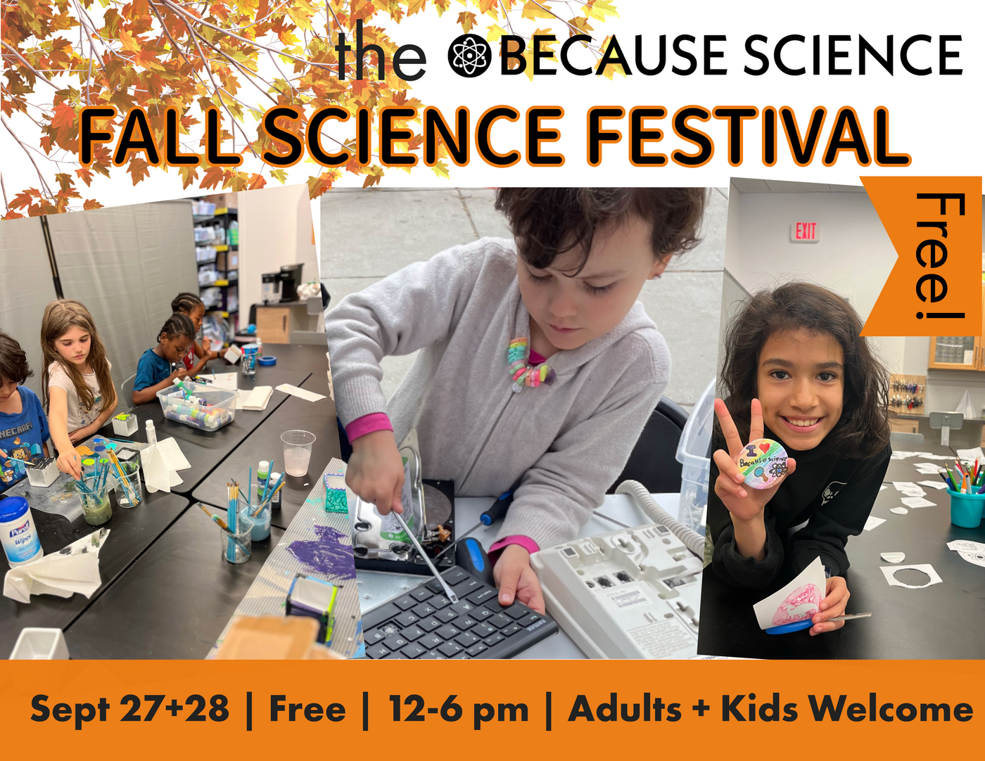 Fall Science Festival Sept 27-28, 12-6pm