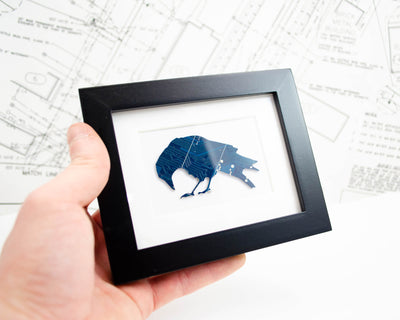 Raven Circuit Board Art - Mini