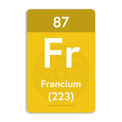 Francium Element - Vinyl Sticker