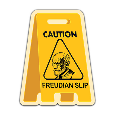 Caution Freudian Slip - Vinyl Sticker