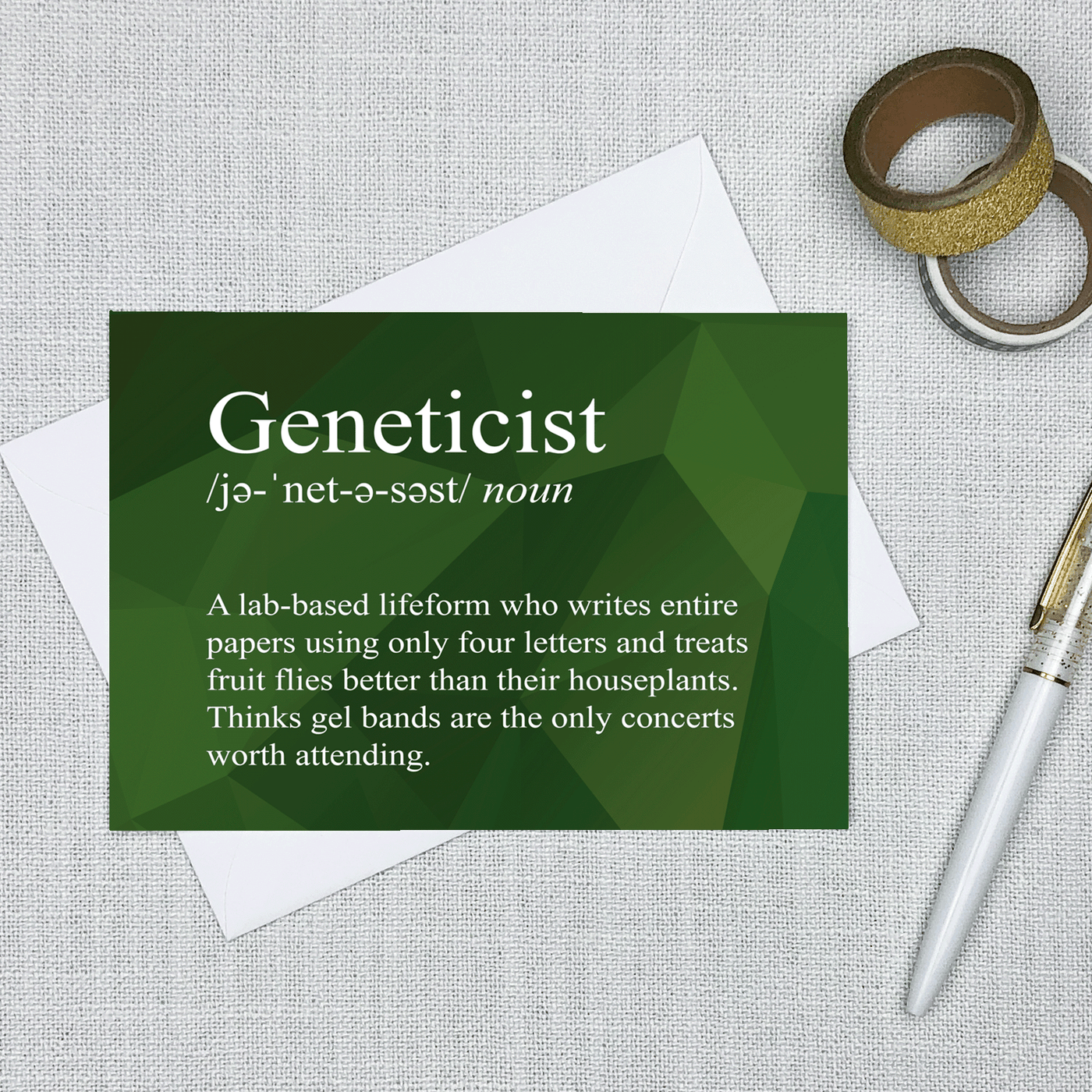 Geneticist Snarky Definition - Greeting Card