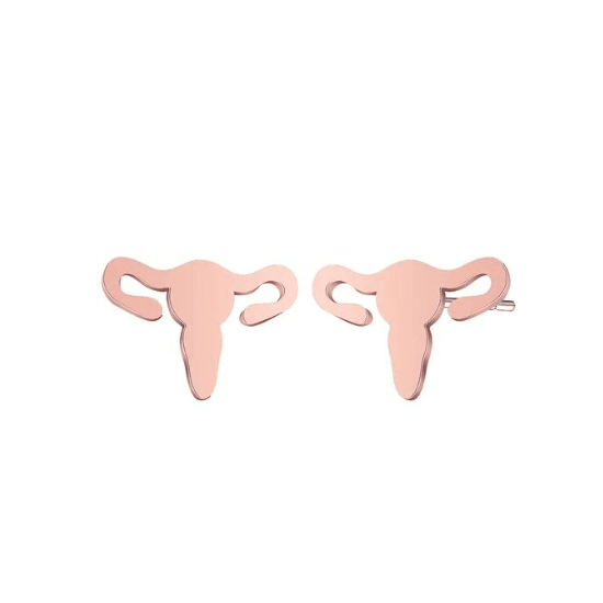 Uterus Post Earrings