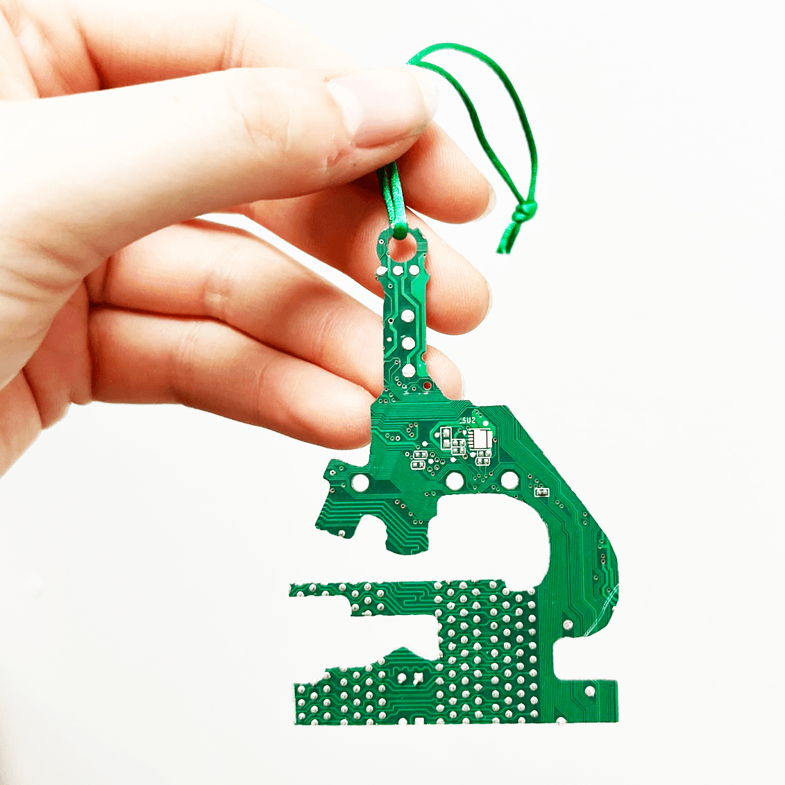 Green Circuit Board Microscope Ornament