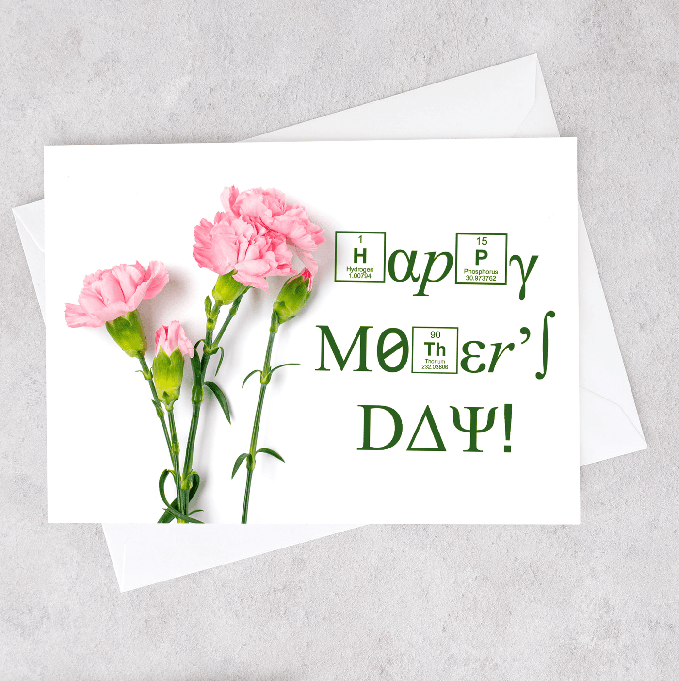 Pink Carnations - STEM Mother's Day Card