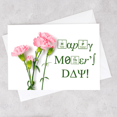 Pink Carnations - STEM Mother's Day Greeting Card
