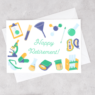 Happy Retirement - Scientist Card