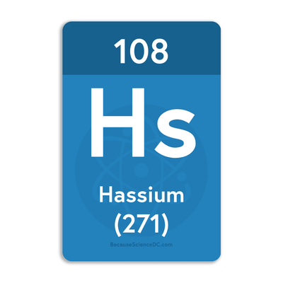 Hassium Element - Vinyl Sticker