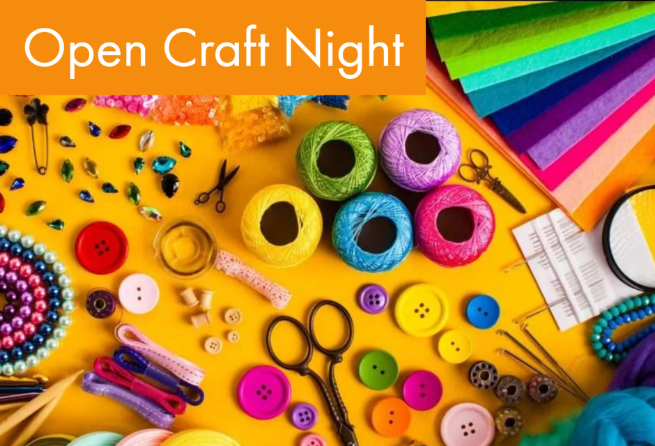 Open Craft Night (BYO Crafting Project and BYOB) Dec 12, 6-8pm