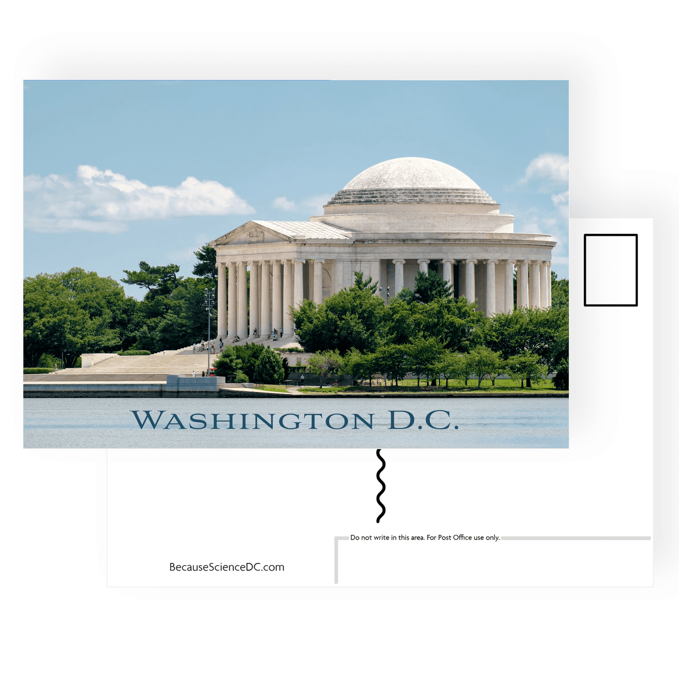 Image of a postcard with a scenic view of Washington, D.C. District of Columbia