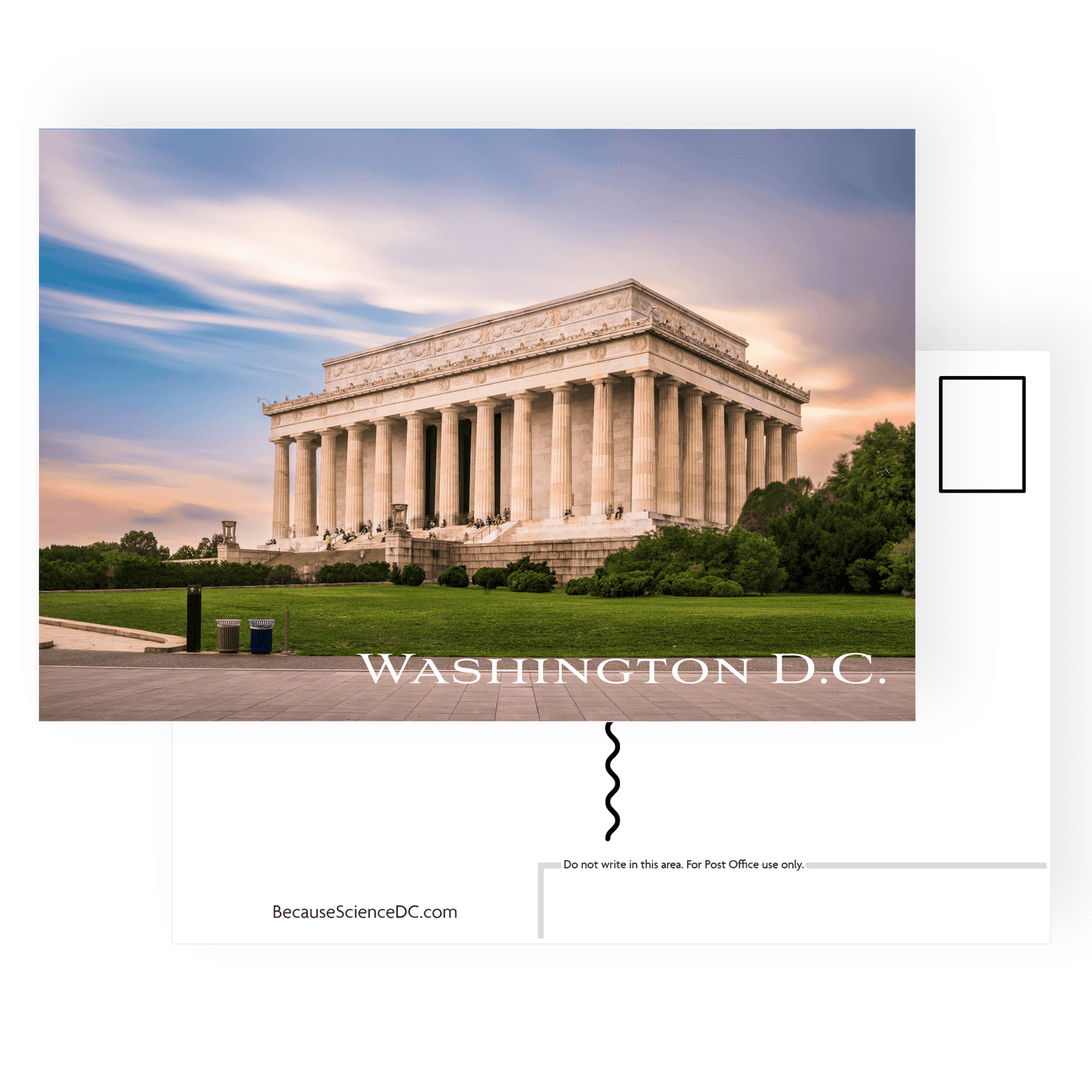 Image of a postcard with a scenic view of Washington, D.C. District of Columbia