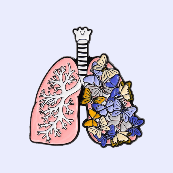 Butterfly Lung Enamel Pin