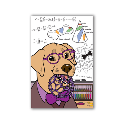 The STEM Dogs: Yellow Lab Maths - 2x3 Magnet