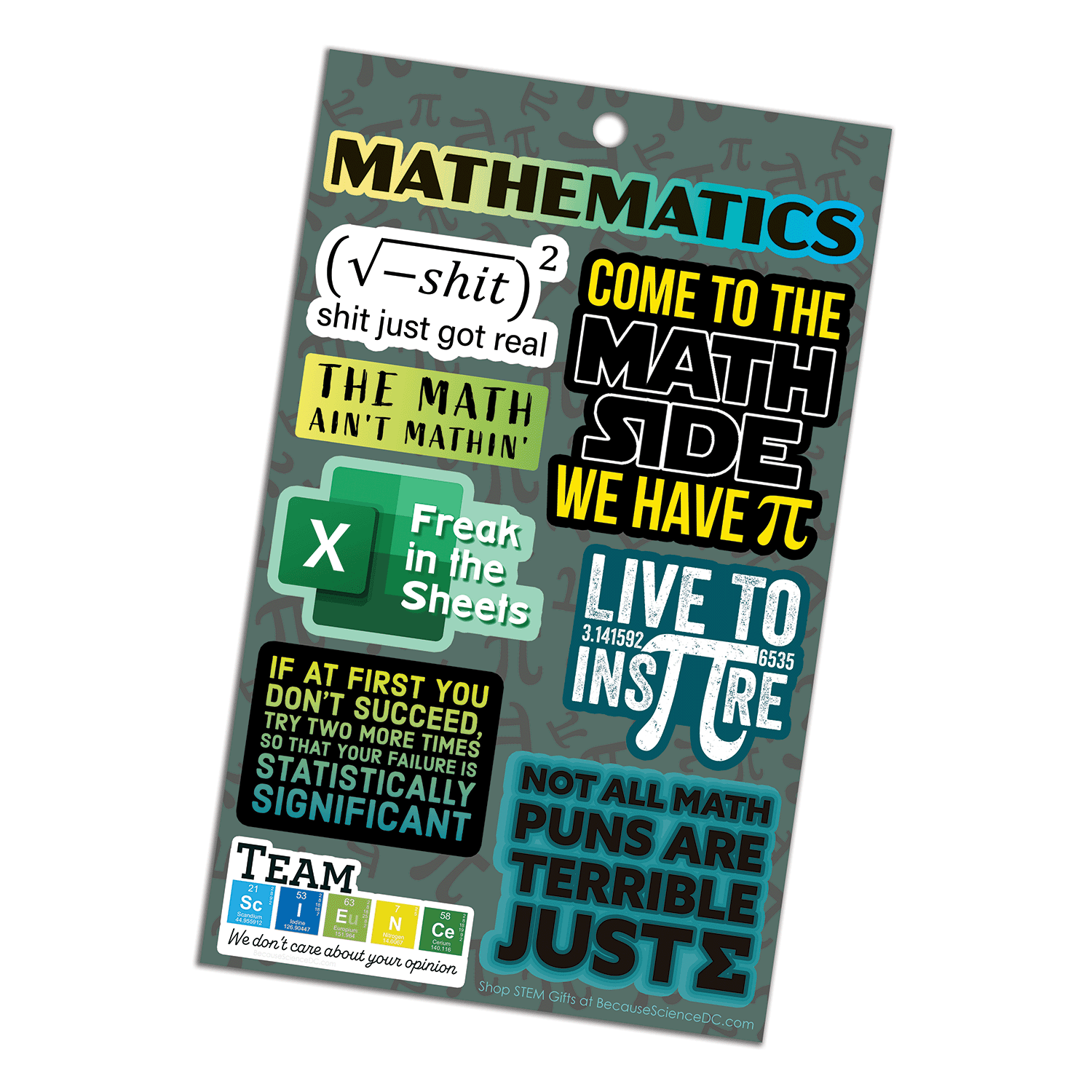 Finite Math Sticker Label Mathematics - 4x6 Vinyl Sticker Sheet – Because Science