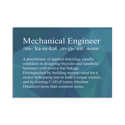 Mechanical Engineer Snarky Definition - Vinyl Sticker