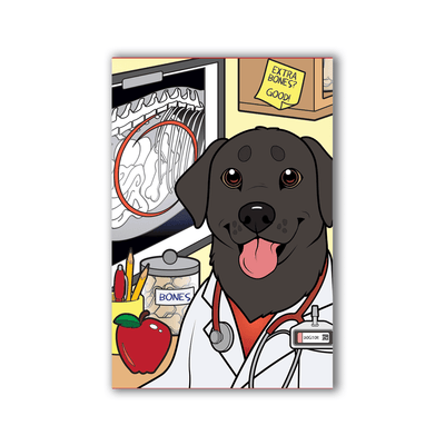 The STEM Dogs: Black Lab Medical - 2x3 Magnet