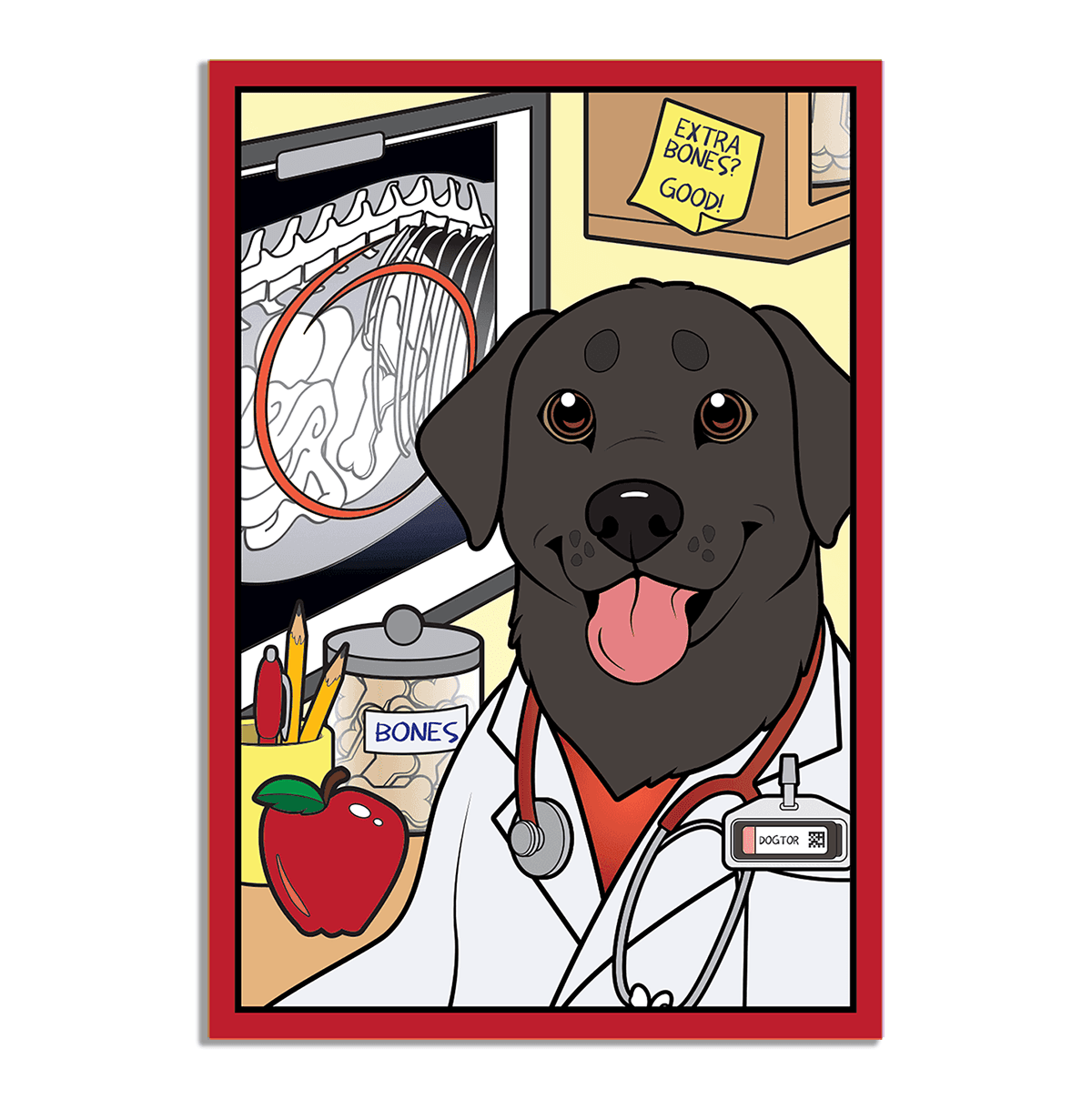 The STEM Dogs: Black Lab Medical - Vinyl Sticker