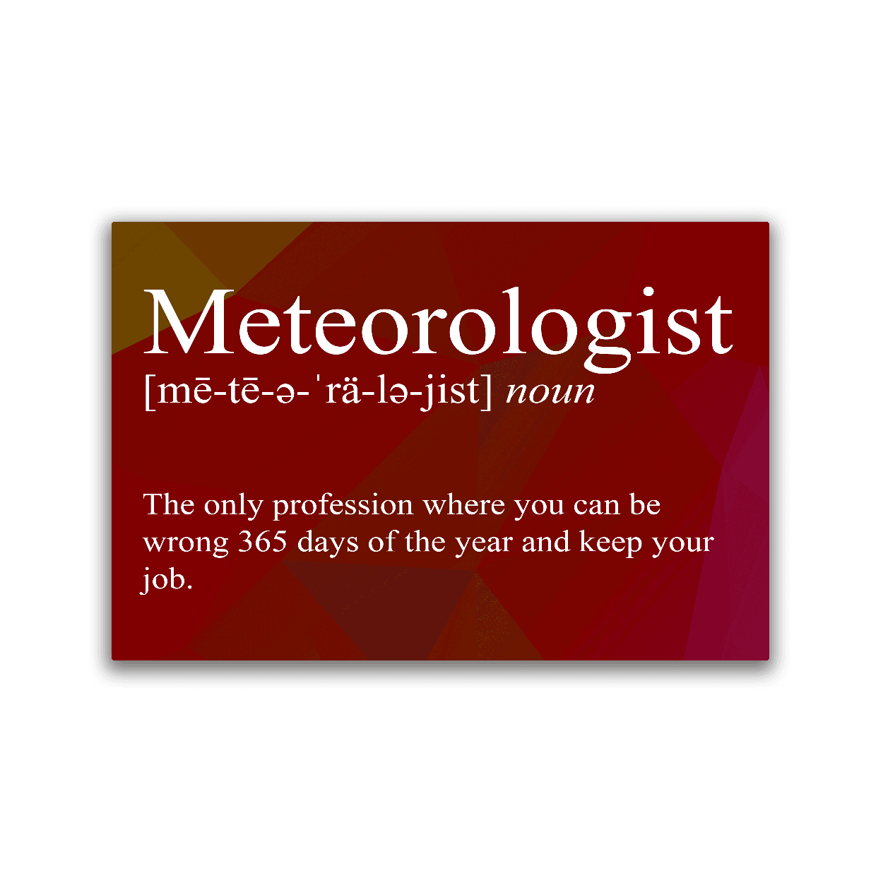 Meteorologist Definition - 2x3 Magnet
