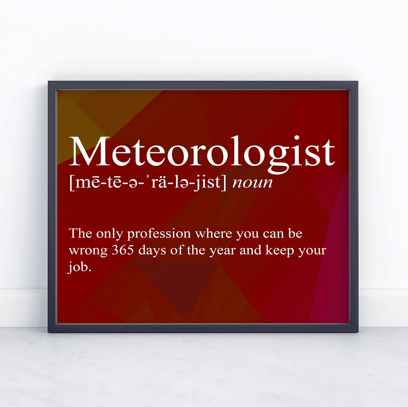 Meteorologist Snarky Definition - Print 8x10