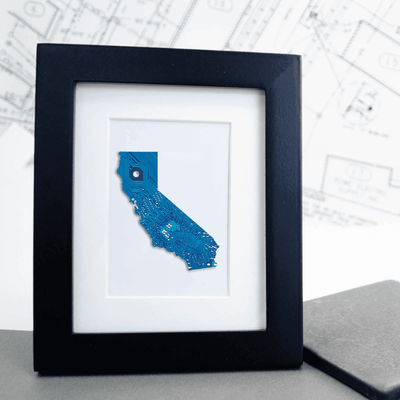 California Circuit Board Art - Mini