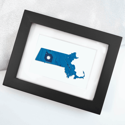 Massachusetts Circuit Board Art - Mini