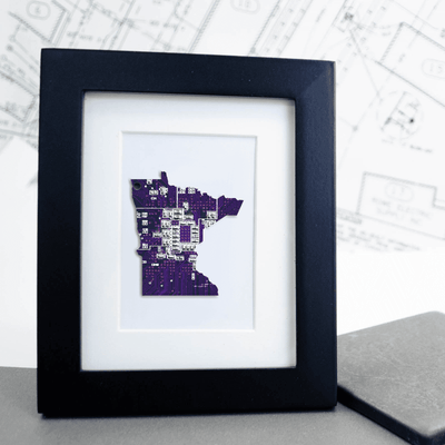 Minnesota Circuit Board Art - Mini