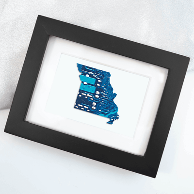 Missouri Circuit Board Art - Mini