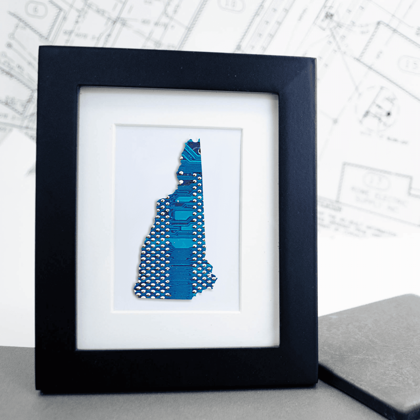 New Hampshire Circuit Board Art - Mini