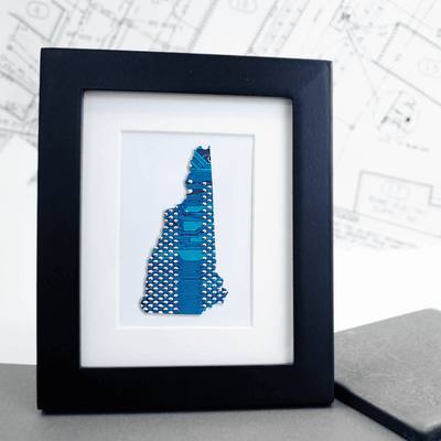 New Hampshire Circuit Board Art - Mini