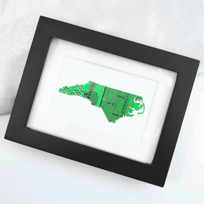 North Carolina Circuit Board Art - Mini