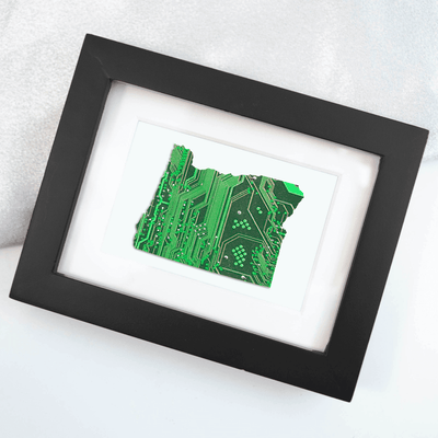 Oregon Circuit Board Art - Mini