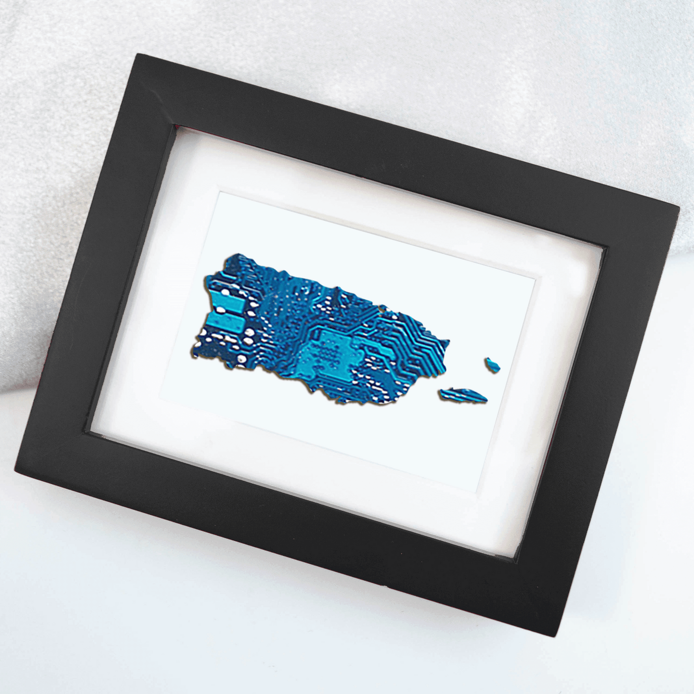 Puerto Rico Circuit Board Art - Mini